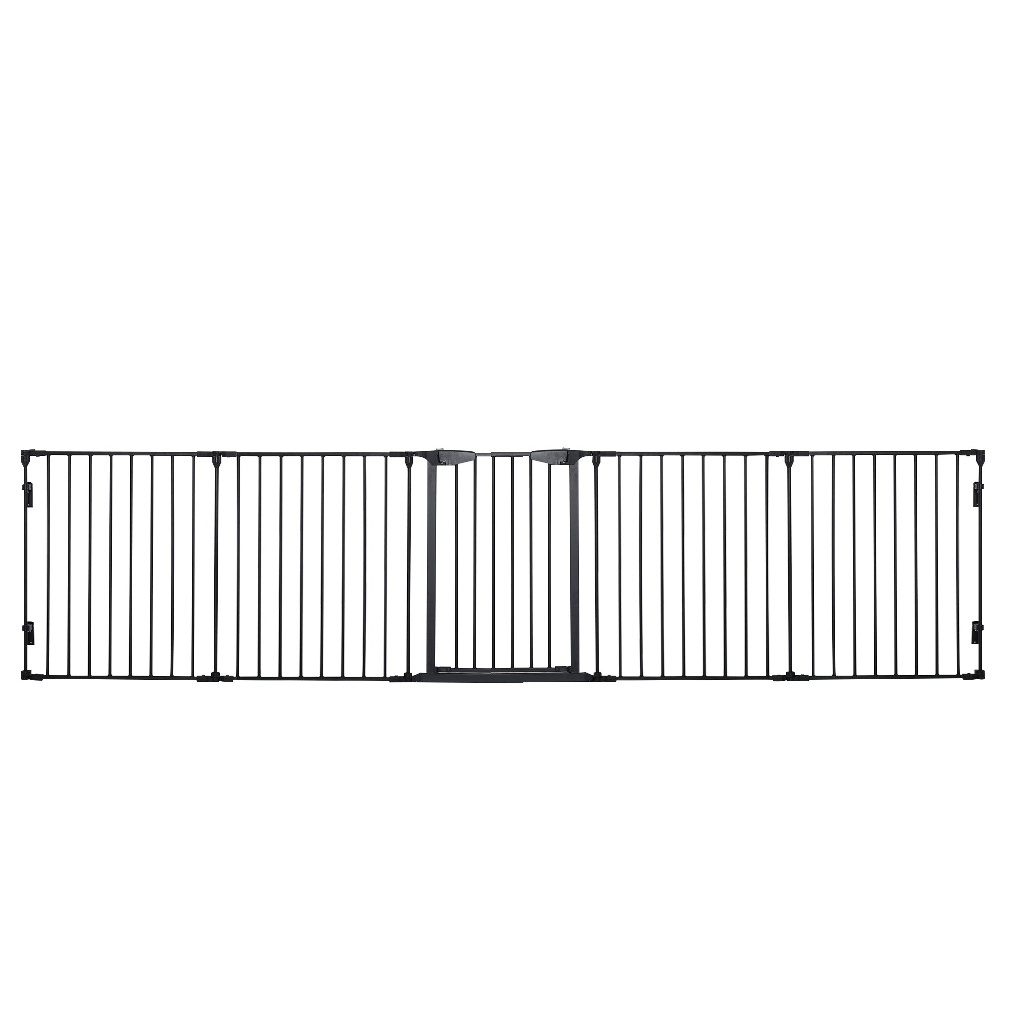 PawHut Dog Playpen Indoor, Foldable Pet Fence Puppy Pen for Small Medium Dogs with Door, 5 Panels, 29 Inch Tall, for Stairway, Doorway, Hallway, Black