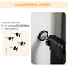 PawHut 29.5"-40.6" Metal Pet Gate, w/ Auto Closing Door, Double Locking, Dog Gate for Doorways, Stairs, Hallways, Indoor/Outdoor, Black