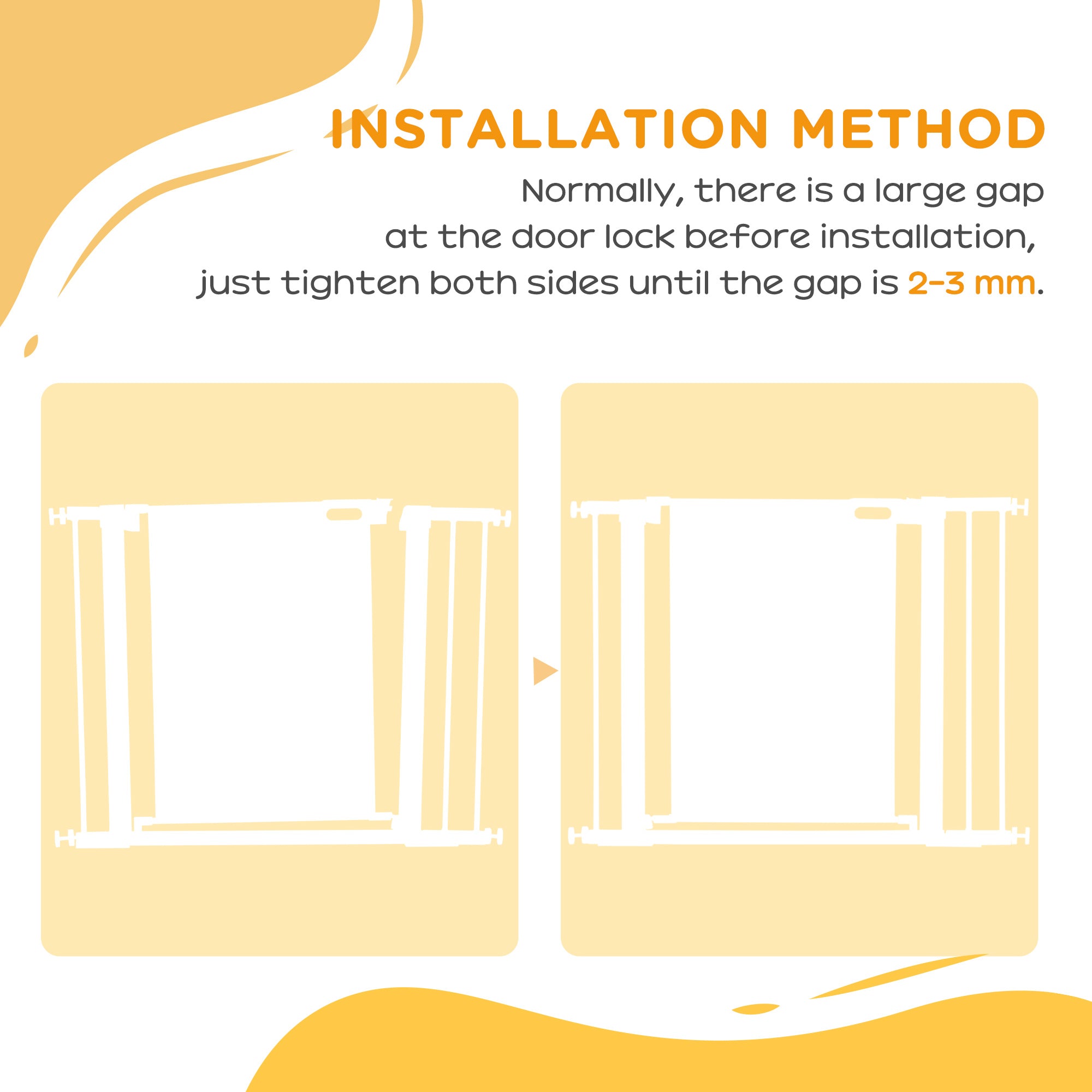 PawHut Pressure Fit Safety Gate for Doorways and Staircases, Dog Gate w/ Auto Closing Door, Pet Barrier for Hallways w/ Double Locking, Openings 75-103CM - Black