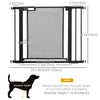 PawHut 29.5"-40.6" Metal Pet Gate, w/ Auto Closing Door, Double Locking, Dog Gate for Doorways, Stairs, Hallways, Indoor/Outdoor, Black