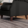 HOMCOM Faux Leather Accent Chair, Upholstered Wingback Armchair, Modern Button Tufted Living Room Chair with Thick Padding, Black