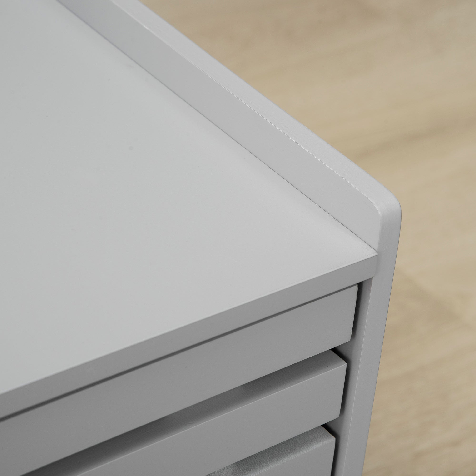 PawHut Cat Litter Box Enclosure with Spacious Interior, Cat Washroom Storage End Table for Indoor Cats with Hidden Storage Cabinet Space, Elevated Bottom, Grey