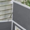 PawHut Wooden Dog House Outdoor with Removable Bottom, Cabin Style Raised Pet Kennel, with Openable Asphalt Roof, Door Curtain, Side Windows for Large Sized Dog, Dark Grey