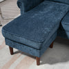 HOMCOM Convertible Sectional Sofa with Reversible Chaise Lounge, 3-Seater Chenille Upholstery Couch with Wooden Legs, Modern L Shape Corner Sofa for Living Room, Dark Blue