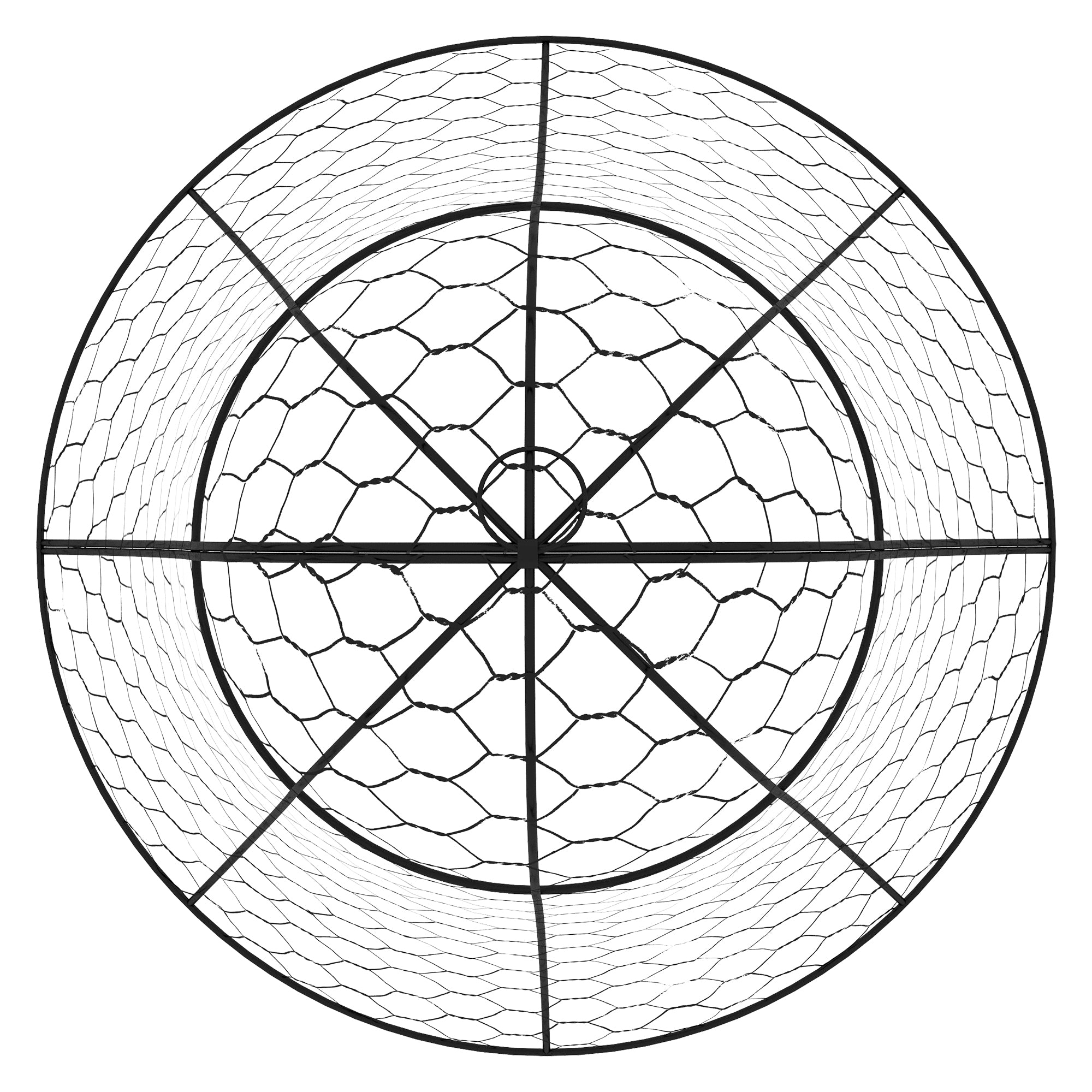 Outsunny Garden Chicken Wire Cloche, 16" x 13" Stackable Plant Protector from Animals, 12 Pack Metal Crop Cage to Keep Animals Out, Black