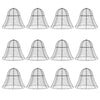 Outsunny Garden Chicken Wire Cloche, 16" x 13" Stackable Plant Protector from Animals, 12 Pack Metal Crop Cage to Keep Animals Out, Black