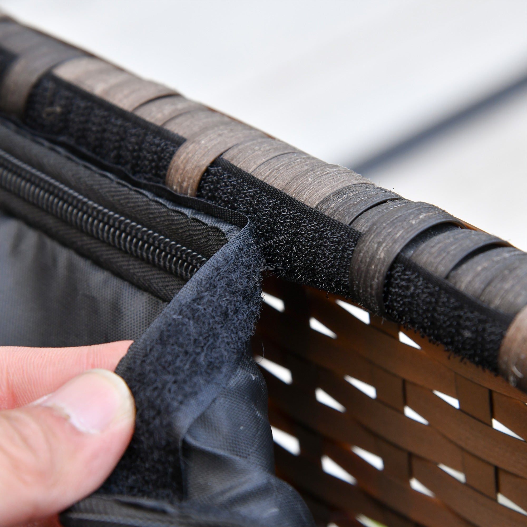 Outsunny 6 Pieces Wicker Patio Furniture Set with Cushions, 7-Seater Rattan Patio Sofa Set with Storage Coffee Table & Side Table, Sectional Outdoor Furniture Set, Orange