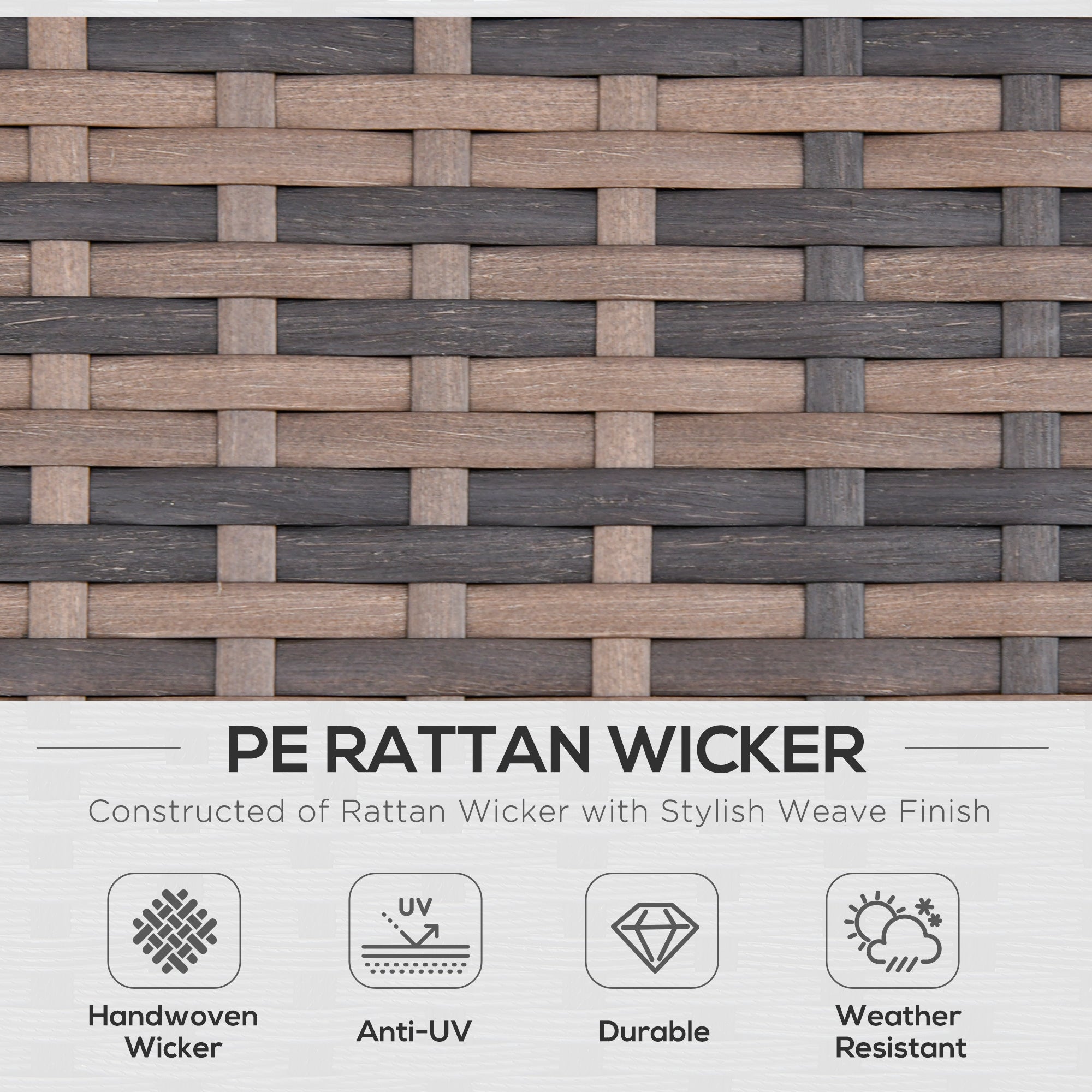 Outsunny 6 Pieces Wicker Patio Furniture Set with Cushions, 7-Seater Rattan Patio Sofa Set with Storage Coffee Table & Side Table, Sectional Outdoor Furniture Set, Orange