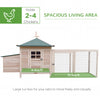 PawHut 77" Chicken Coop Hen House Rabbit Hutch Poultry Cage Pen Outdoor Backyard with Nesting Box Run Natural