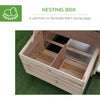PawHut 77" Chicken Coop Hen House Rabbit Hutch Poultry Cage Pen Outdoor Backyard with Nesting Box Run Natural