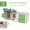 PawHut 77" Chicken Coop Hen House Rabbit Hutch Poultry Cage Pen Outdoor Backyard with Nesting Box Run Natural