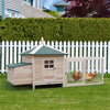PawHut 77" Chicken Coop Hen House Rabbit Hutch Poultry Cage Pen Outdoor Backyard with Nesting Box Run Natural
