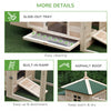 PawHut 77" Chicken Coop Hen House Rabbit Hutch Poultry Cage Pen Outdoor Backyard with Nesting Box Run Natural
