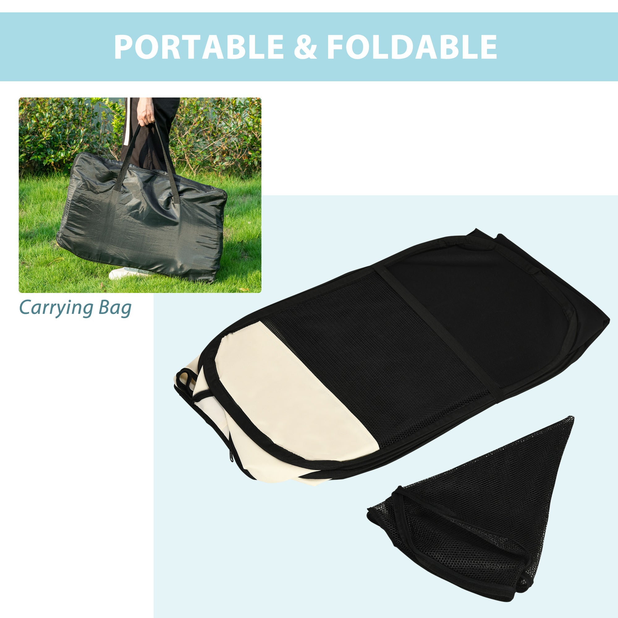 PawHut Fabric Pet Dog Cat Puppy Playpen, Rabbit Guinea Pig Play Pen Portable Foldable, Octagon, L