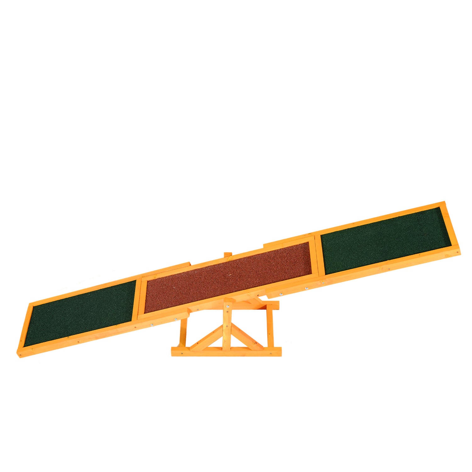 PawHut Wooden Pet Seesaw for Big Dogs, Agility Training Equipment for Dogs with Anti-Slip surface, 180 x 30 x 30cm - Natural