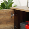 HOMCOM TV Stand for TV up to 50 Inches, TV Cabinet with Door, Open Storage and Drawers, TV Table with Steel Legs, Coffee