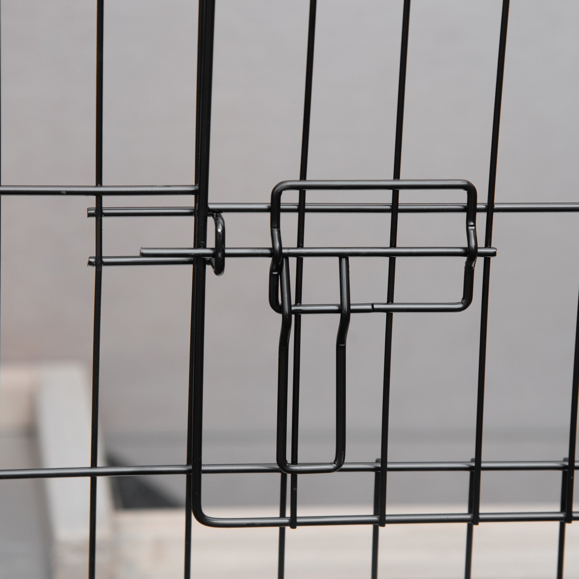 PawHut 2-tier Wooden Rabbit Hutch Backyard Bunny Cage Habitat Small Animal House w/ Ramp, Slide Out Tray and Outdoor Run, Grey