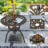 Outsunny 3 Pieces Cast Aluminum Bistro Set, Bistro Table Set Outdoor Patio Furniture Set with Umbrella Hole, Patio Table and Chairs for Garden, Balcony, Porch, Bronze