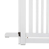 PawHut Free Standing Wooden Pet Gate Indoor Dog Barrier Foldable Step Over Doorway Fence Safety Gate with Open Door Z Shape 3 Panel
