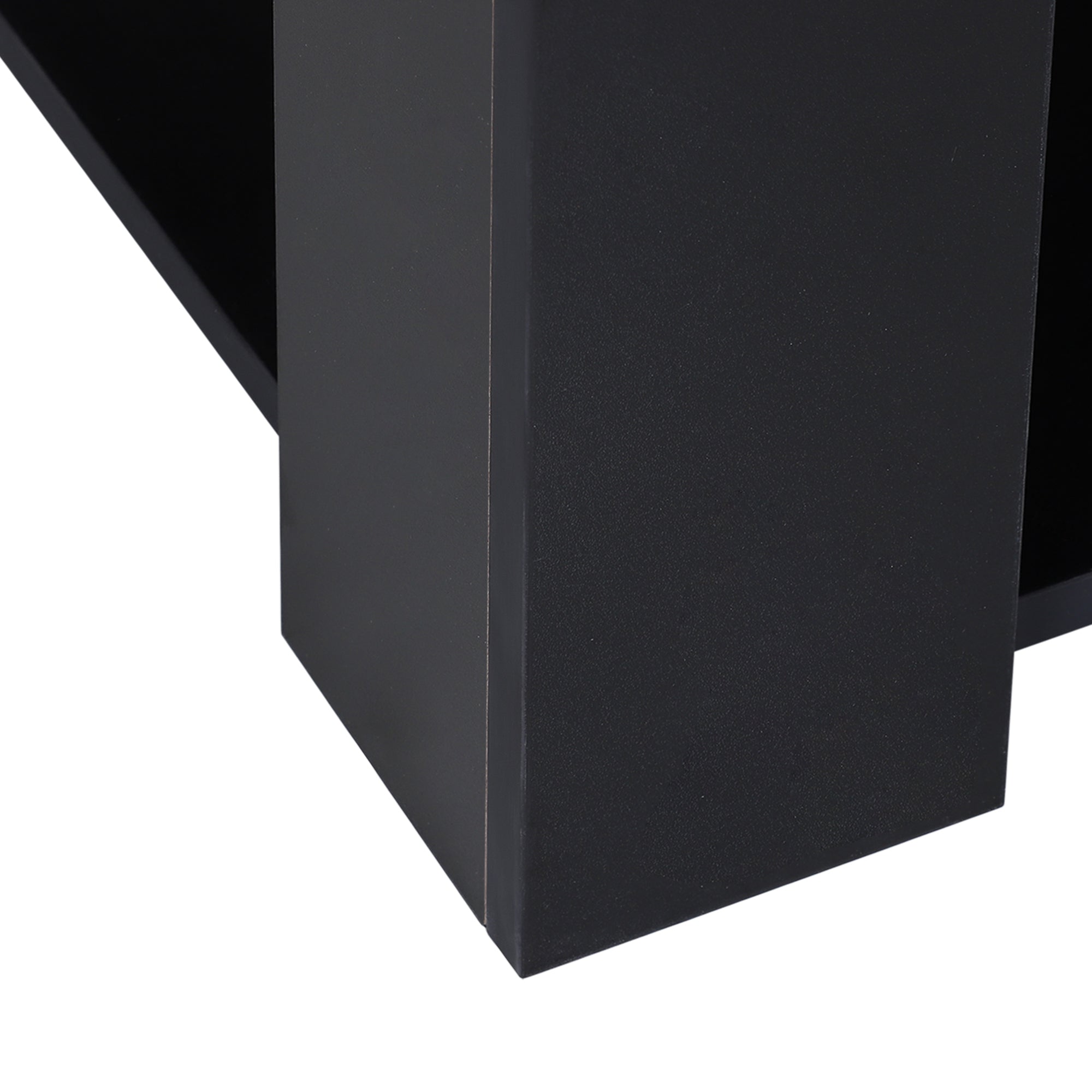HOMCOM Modern Coffee Table with Storage Shelf, Square  Cocktail Table, Center Table for Living Room, Black