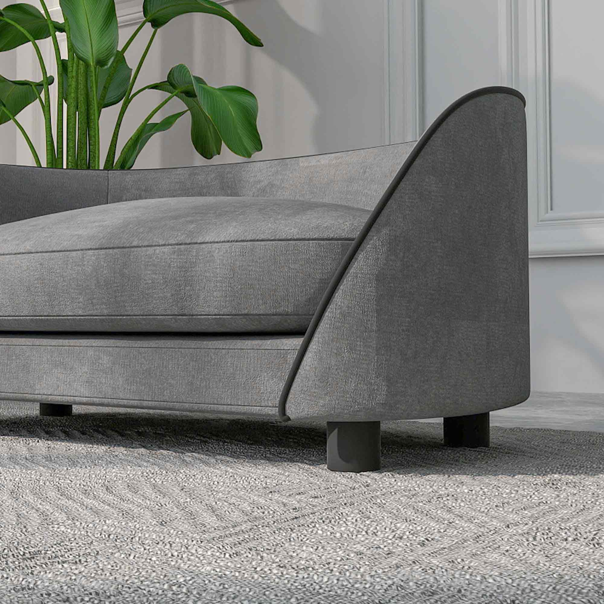 PawHut Dog Sofa Pet Couch Dog Bed with Soft Cushion, Removable Washable Cover, Velvet Touch, for Small to Medium Sized Dogs, Grey