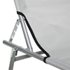 Outsunny Outdoor Lounge Chair, Adjustable Folding Chaise Lounge, Tanning Chair with Sun Shade for Beach, Camping, Hiking, Backyard, Light Grey