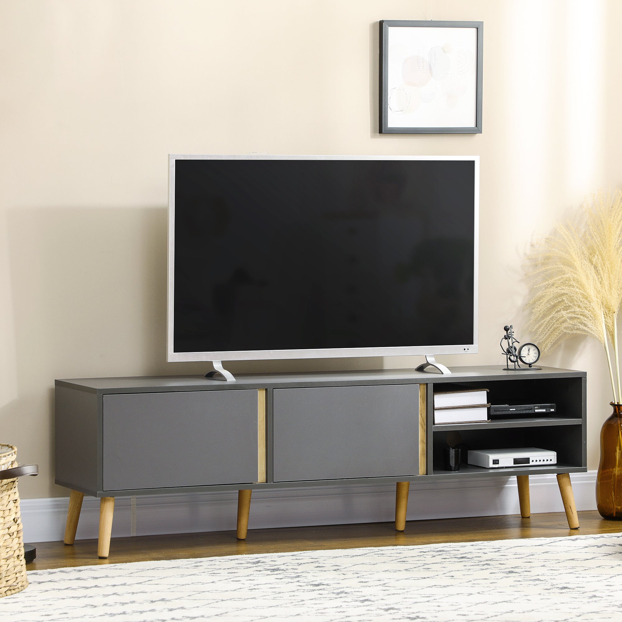HOMCOM TV Stand Cabinet for TVs up to 55
