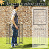 PawHut 6 Panels Dog Playpen, 31.5" Heavy Duty Dog Pen, Portable & Foldable Dog Fence with Door & Strap for Indoor Outdoor Backyard Garden, Puppy Pet Playpen for Medium Dogs