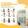 PawHut Dog Gate, 38" Extra Tall Pet Gate with Cat Door, Includes 2.8" and 5.5" Extension Kits, Pressure Mounted Stair Gate for Doorways, Hallways, Stairways, 30"-41" Width