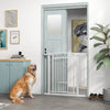 PawHut Dog Gate, 38" Extra Tall Pet Gate with Cat Door, Includes 2.8" and 5.5" Extension Kits, Pressure Mounted Stair Gate for Doorways, Hallways, Stairways, 30"-41" Width