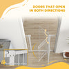 PawHut Dog Gate, 38" Extra Tall Pet Gate with Cat Door, Includes 2.8" and 5.5" Extension Kits, Pressure Mounted Stair Gate for Doorways, Hallways, Stairways, 30"-41" Width
