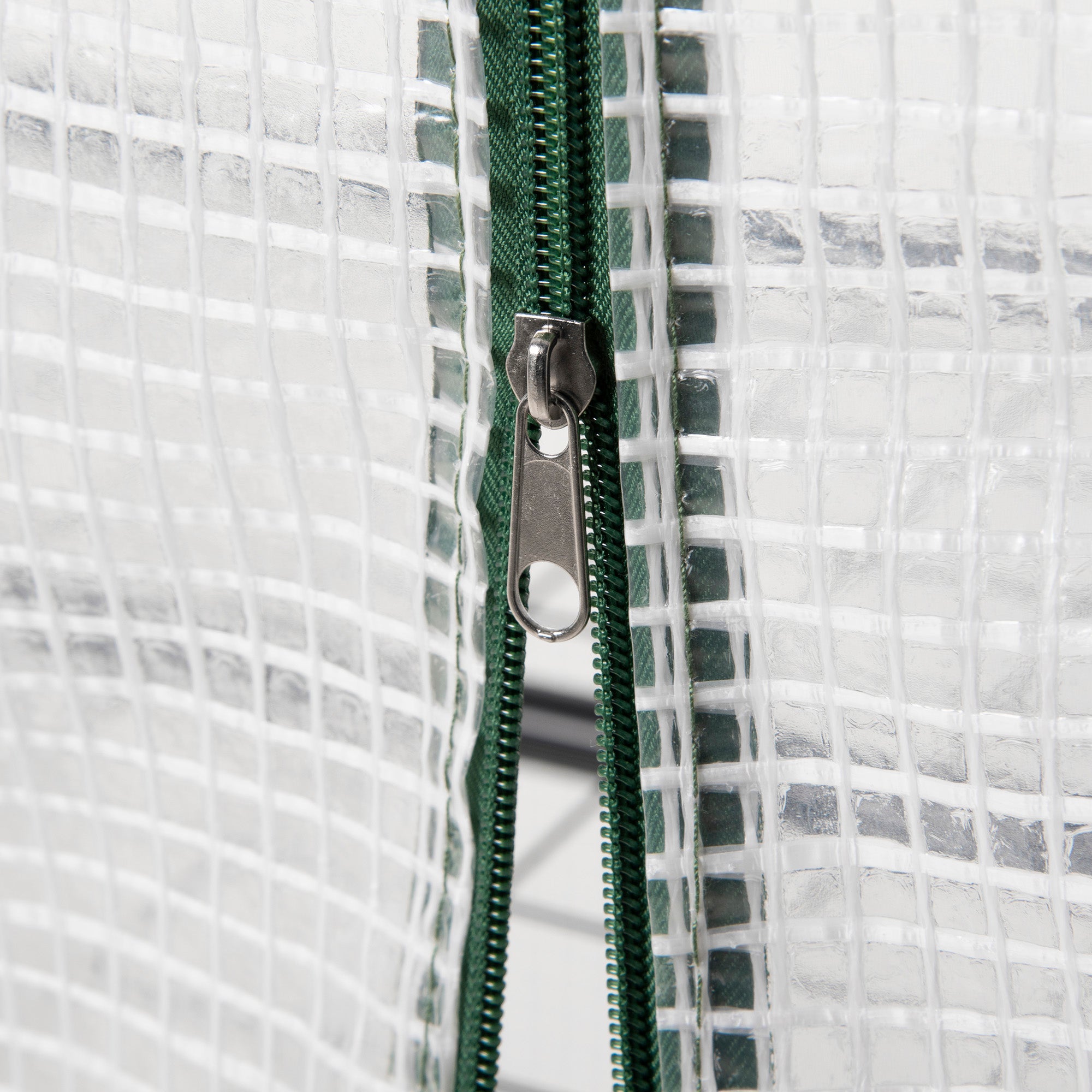 Outsunny 28" x 20" x 63" Portable Greenhouse with 4 Tier Shelves Outdoor Hot House Plant Flower Greenhouse, Steel Frame, PE Cover, White