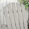 Outsunny Wood Adirondack Chair, Outdoor Patio Muskoka Chair with Slatted Design for Deck, Garden, Backyard, Fire Pit, Light Grey