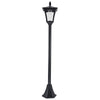 Outsunny Outdoor Garden Solar Post Lamp, Light Sensor Dimmable LED Lantern Bollard Pathway 63" Tall, Black