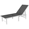 Outsunny Outdoor Lounge Chair, 5-Level Adjustable Outdoor Chaise Lounge Chair, Breathable Mesh Patio Sun Tanning Chair with Steel Frame for Backyard, Beach, Poolside, Grey