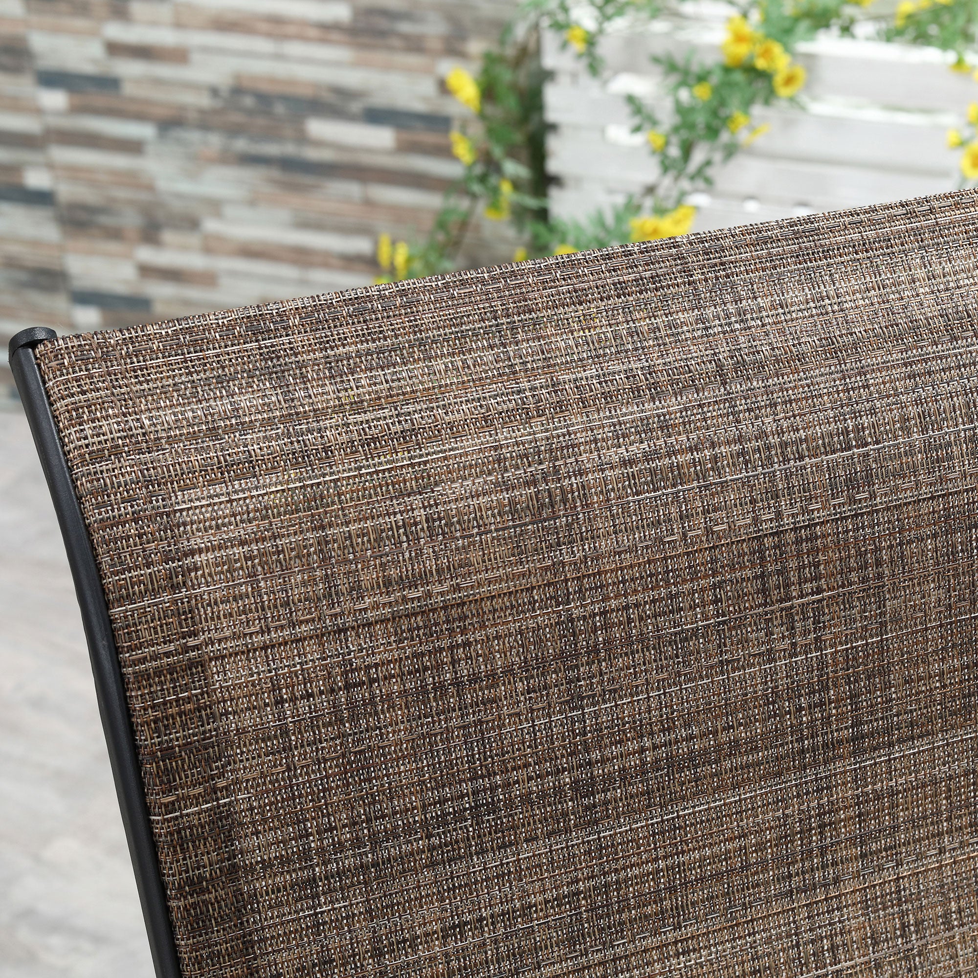 Outsunny 5-Piece Outdoor Patio Dining Set, 4 Swivel Rocker Chairs and 37" x 37" Dining Table Furniture Set with Umbrella Hole for Garden, Lawn and Backyard, Black