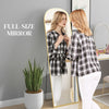 HOMCOM Arched Full Length Mirror, 64" x 20" Aluminum Full Body Mirror with Stand, Free Standing, Wall Mounted or Leaning Floor Length Mirror for Living Room, Bedroom, Gold