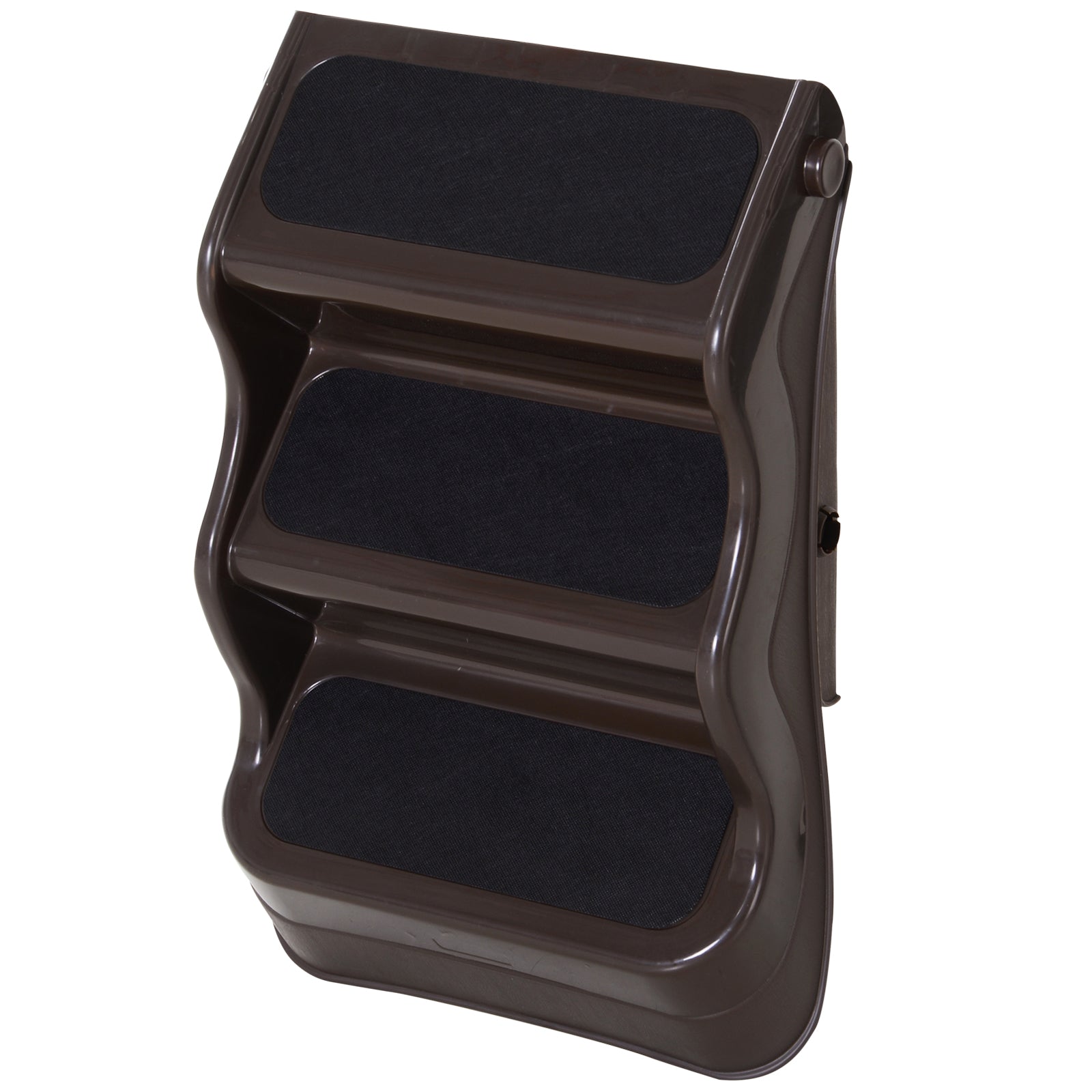 PawHut Pet Stairs Dogs and Cats Folding Ladder Puppy Portable 3 Steps Home Travel Using Brown