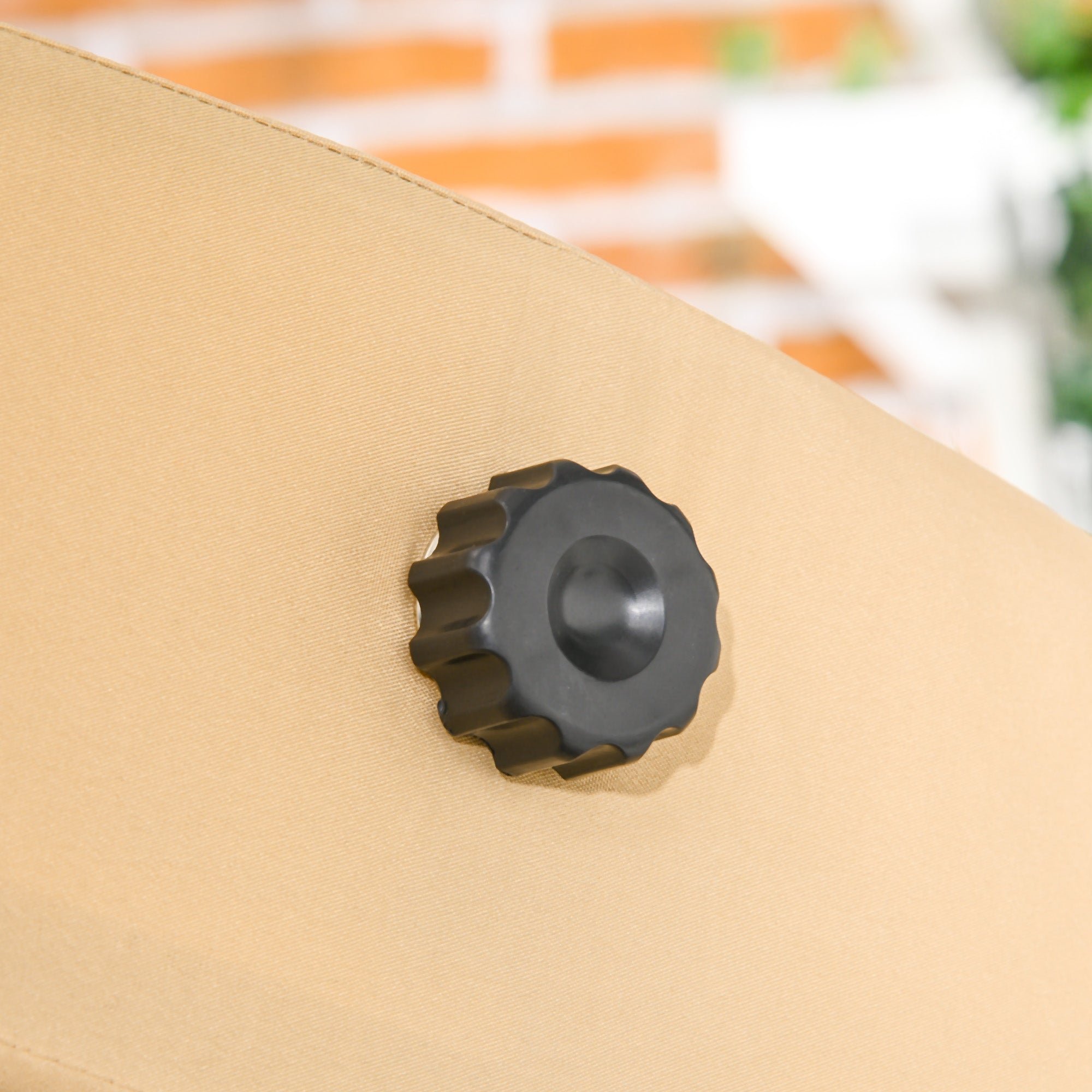 Outsunny 2 Seater Covered Outdoor Swing Chair Porch Swing Bench Lounger Hammock with Removable Cushion Tilt Canopy, Beige