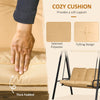 Outsunny 2 Seater Covered Outdoor Swing Chair Porch Swing Bench Lounger Hammock with Removable Cushion Tilt Canopy, Beige