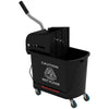 HOMCOM Mop Bucket with Wringer on Wheels for Floor Cleaning, 5 Gallon, Separate Dirty and Clean Water, Black