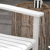 Outsunny 3 Pieces Outdoor Rocking Chair Set, Wooden Patio Rocking Chair Set with Folding Side Table, High Back and Armrests for Garden, Porch, Supports Up to 353 lbs, White