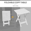 Outsunny 3 Pieces Outdoor Rocking Chair Set, Wooden Patio Rocking Chair Set with Folding Side Table, High Back and Armrests for Garden, Porch, Supports Up to 353 lbs, White
