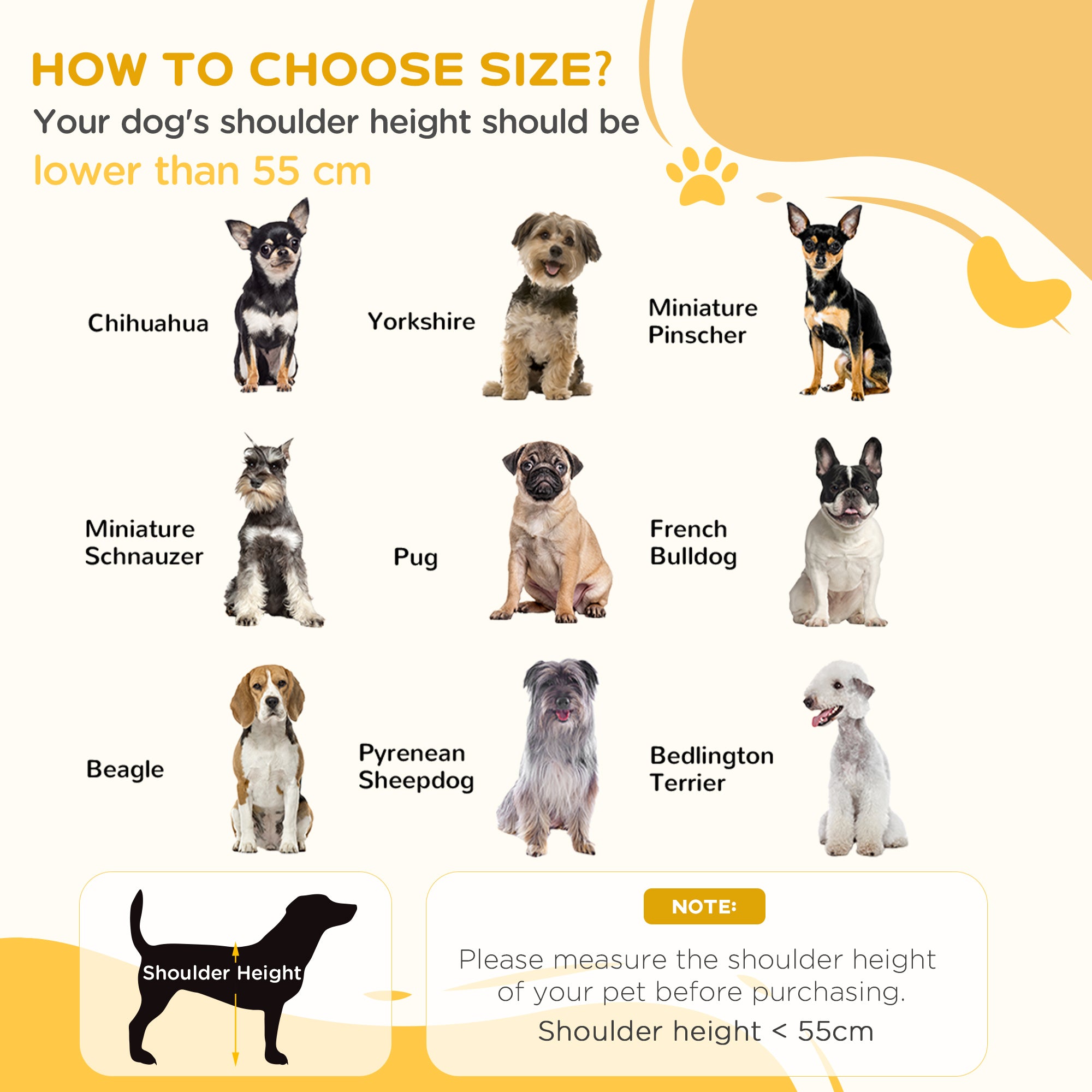 PawHut Wooden Dog Gate Foldable Pet Fence for Small & Medium Dogs 4 Panel with Support Feet Freestanding Safety Barrier for House Doorway Stairs Light Grey
