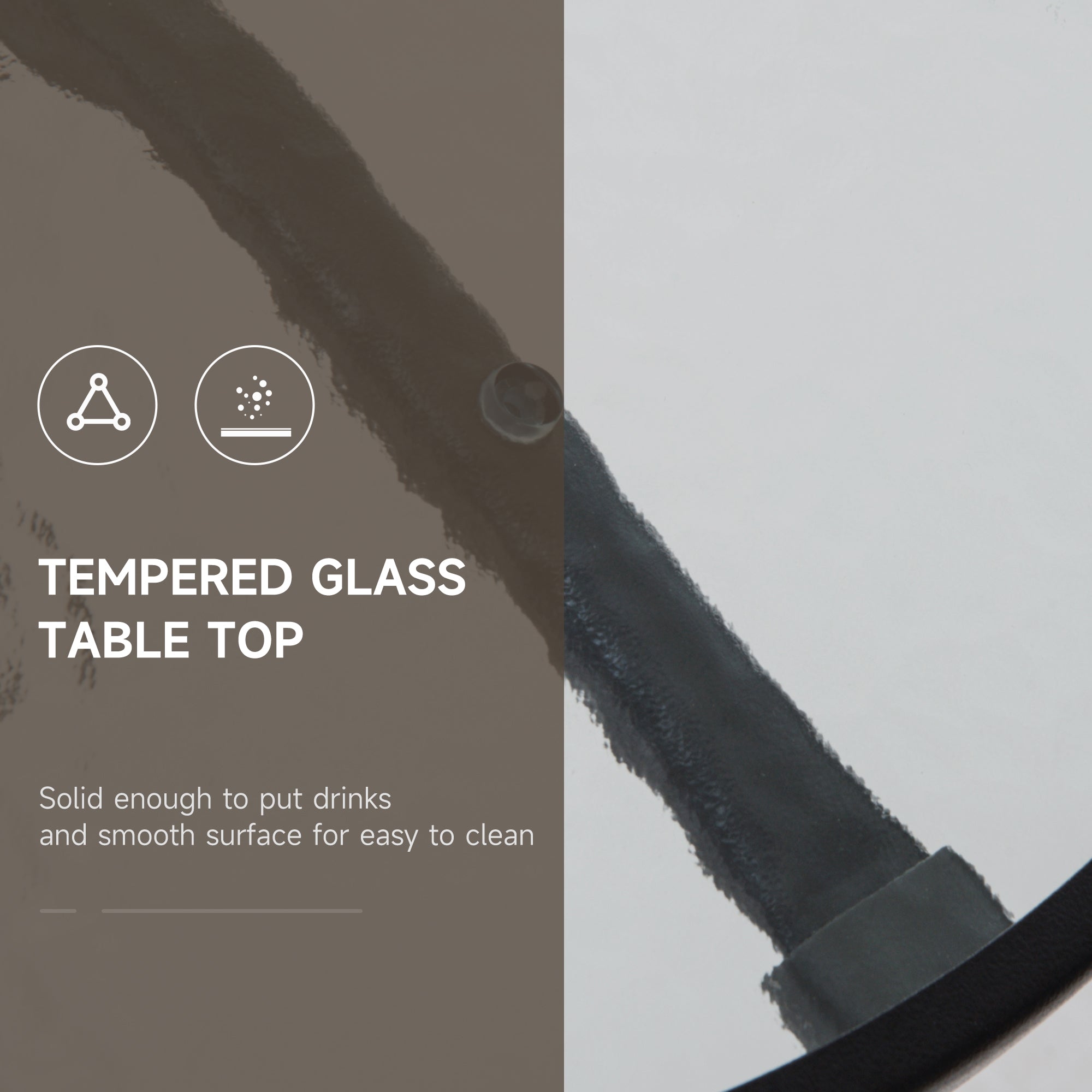 Outsunny Folding Patio Bistro Set with Adjustable Chairs Outdoor Furniture Set with Round Dining Bar Table Brown