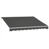 Outsunny 12' x 10' Electric Awning, Retractable Awning Sun Shade Shelter with Remote Controller, Manual Crank Handle and Aluminum Frame, for Deck, Balcony, Yard, Dark Grey