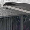 Outsunny 12' x 10' Electric Awning, Retractable Awning Sun Shade Shelter with Remote Controller, Manual Crank Handle and Aluminum Frame, for Deck, Balcony, Yard, Dark Grey