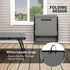 Outsunny Folding Chaise Lounge Chair Set of 2, Reclining Outdoor Lounge Chair Set with Quick Drying Pad Headrest Side Pocket, Tanning Chair Set for Beach Garden Pool, Light Grey