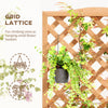Outsunny 30" x 14" x 67" Raised Garden Bed Wood Planter with Trellis for Vine Climbing, to Grow Vegetables, Herbs, and Flowers for Backyard, Patio, Brown