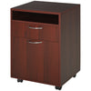HOMCOM 24" Vertical Filing Cabinet with Drawer, Mobile File Cabinet with Wheels for Home Office, Espresso